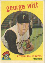 1959 Topps Baseball Cards      110     George Witt RC